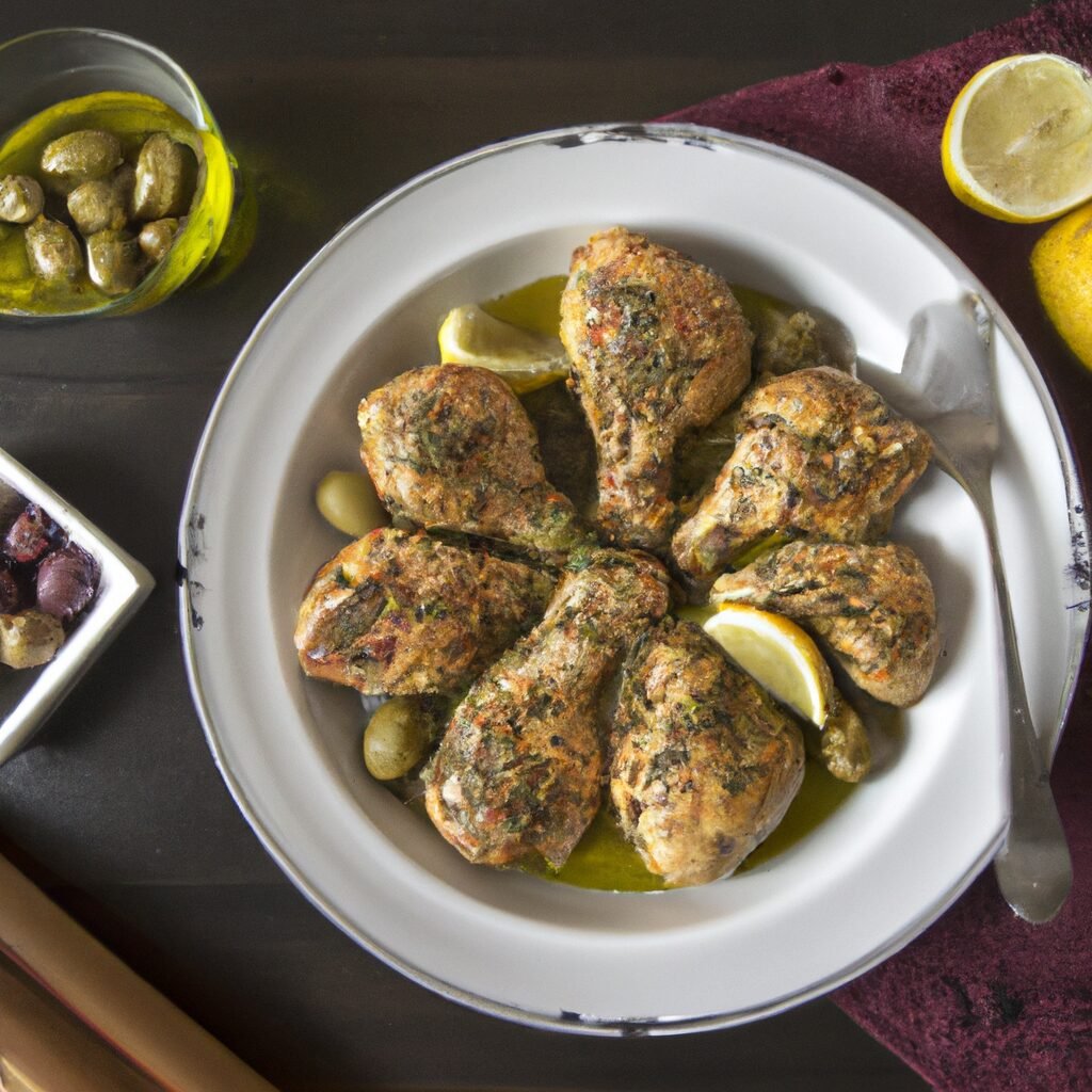 Recipe: A flavorful plate of chicken enhanced with the tangy zest of lemons and the briny goodness of olives.