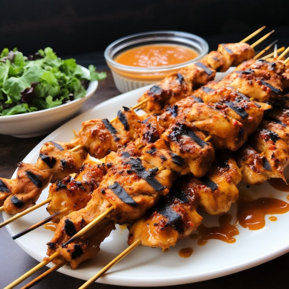 Bang Bang Chicken Skewers