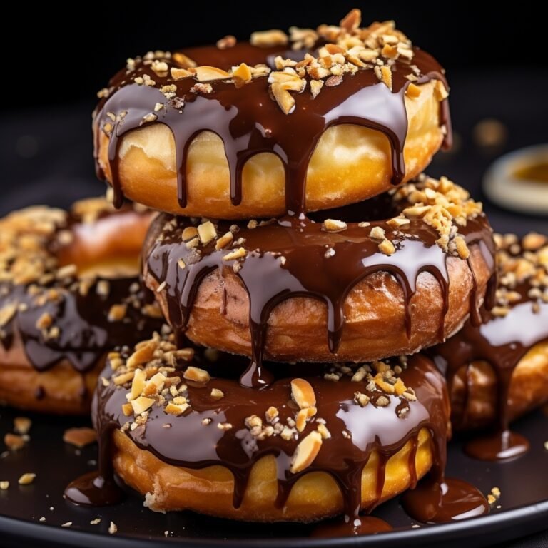 Deep Fried Doughnuts with Chocolate glaze - Keto Friendly